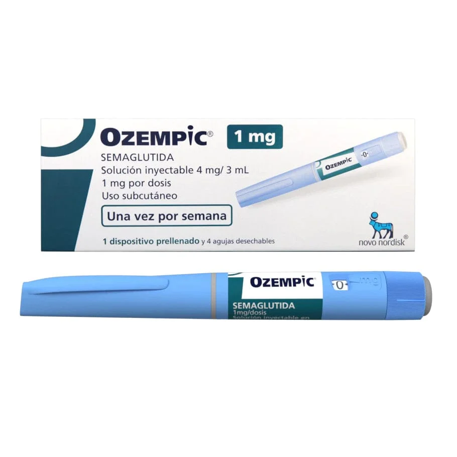 Envase de Ozempic, 4 mg / 3 mL · 1 jeringa prellenada